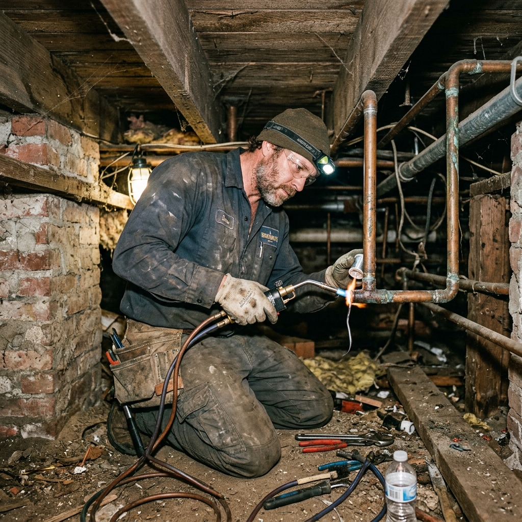 Burst pipe repairs Bondi heritage copper plumbing